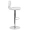 Emma and Oliver Vertical Stitch Back Swivel Adjustable Height Barstool